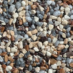 Steinteppich Farbmuster bunter Mix aus Beige, Grau und Braun