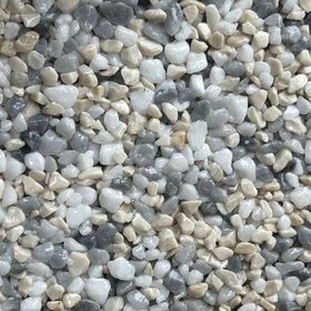 Steinteppich Farbmuster Creme-Grau gemischt