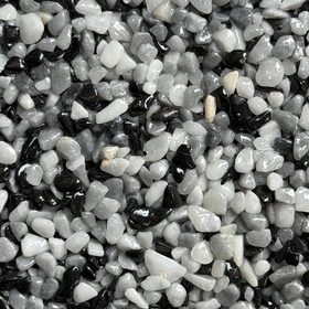 Steinteppich Farbmuster Schwarz-Weiß
